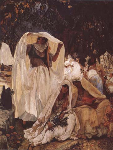 Frederick Arthur Bridgman Fete du Prophete au cimetiere de Blidah (mk32)